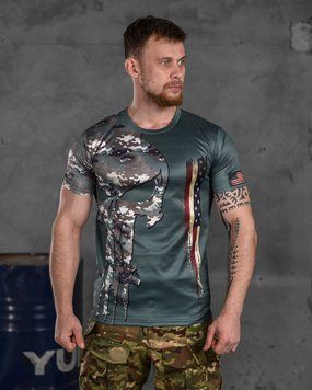 Потовідвідна Футболка Coolmax з принтом Punisher USA мультикам розмір L buy85566frs-L фото