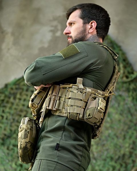 Плитоноска Single Sword Onyx  Cordura з підсумками та системою швидкого скиду піксель buy92719frs фото