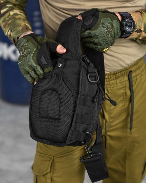Нагрудна Сумка Paracord Cordura чорна розмір 26 х 16 х 9 см buy15701frs фото