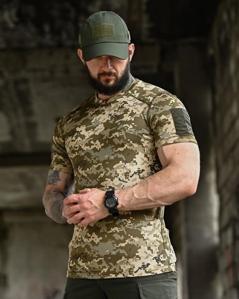 Тактична Футболка Samuray Cooltuch з липучками під шеврони піксель розмір S buy96396frs-S фото