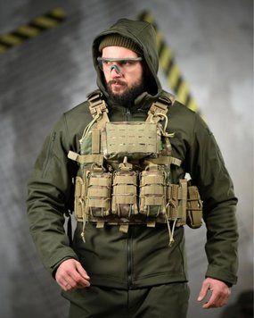 Плитоноска 7.62 Tactical з підсумками та системою швидкого скиду мультикам  buy93063frs фото