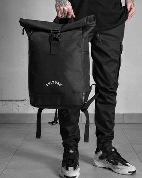 Рюкзак Rolltop 30л Without з принтом Culture чорний 42 х 26 см wb87154frs фото