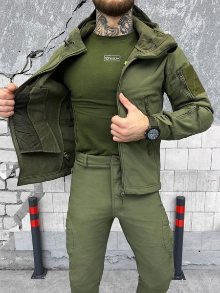 Костюм Shark SoftShell Куртка з капюшоном + Штани олива розмір M buy56682frs-M фото