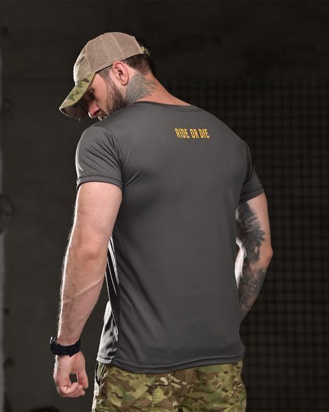 Футболка Born Of War Coolmax з принтом Highway to Hell сіра розмір S buy96907frs-S фото