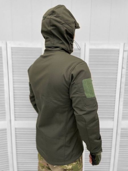 Чоловіча Куртка Kord з капюшоном Softshell на флісі олива розмір L buy12778frs-L фото