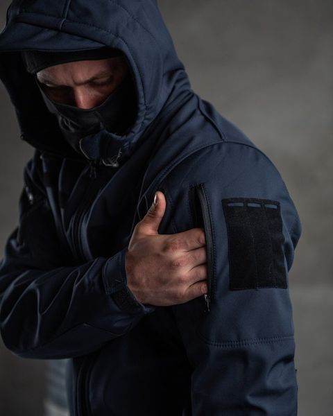 Чоловіча Форма SoftShell МНС Куртка з капюшоном + Штани темно-синя розмір L buy50854frs-L фото