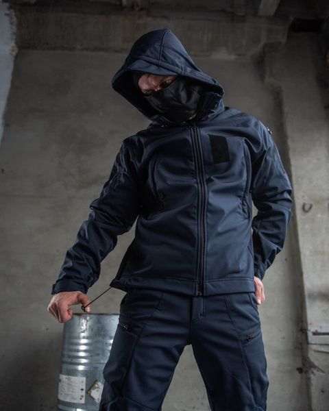 Чоловіча Форма SoftShell МНС Куртка з капюшоном + Штани темно-синя розмір L buy50854frs-L фото