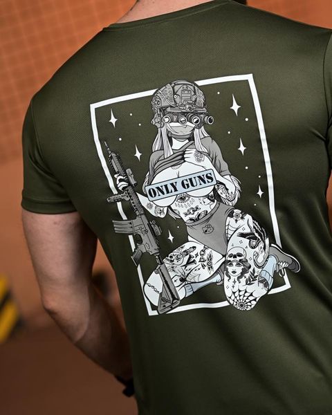 Футболка Selion з принтом Only Guns олива розмір XL buy96251frs-XL фото