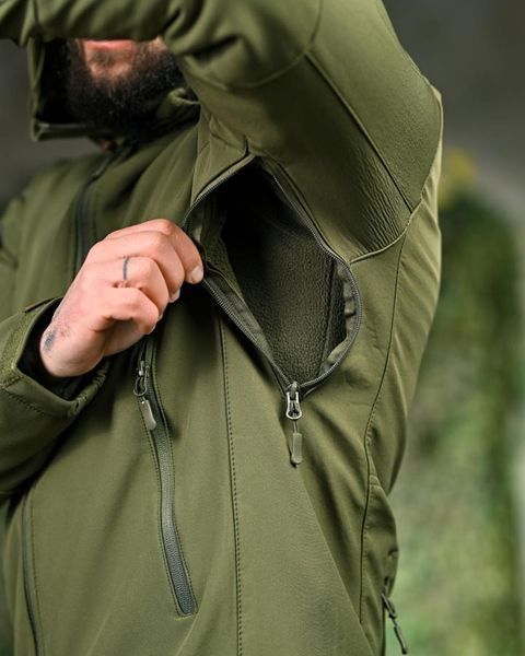 Куртка Silver Knight Soft Shell на флісі олива розмір 3XL buy19485frs-3XL фото