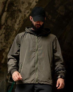 Вітровка Born of War з принтом Veteran олива розмір S buy97065frs-S фото
