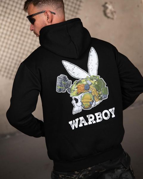 Худі Genesis на флісі з принтом Warboy чорне розмір M buy97263frs-M фото