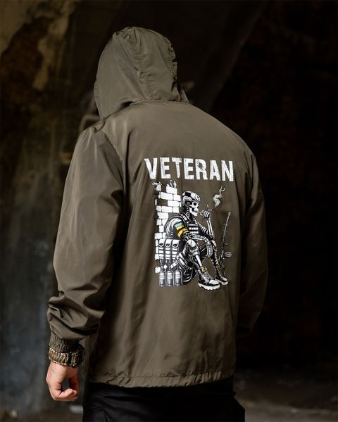Вітровка Born of War з принтом Veteran олива розмір S buy97065frs-S фото