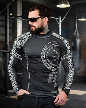 Лонгслів мікродайвінг з принтом Vegvisir чорний розмір S-M buy94922frs-S-M фото