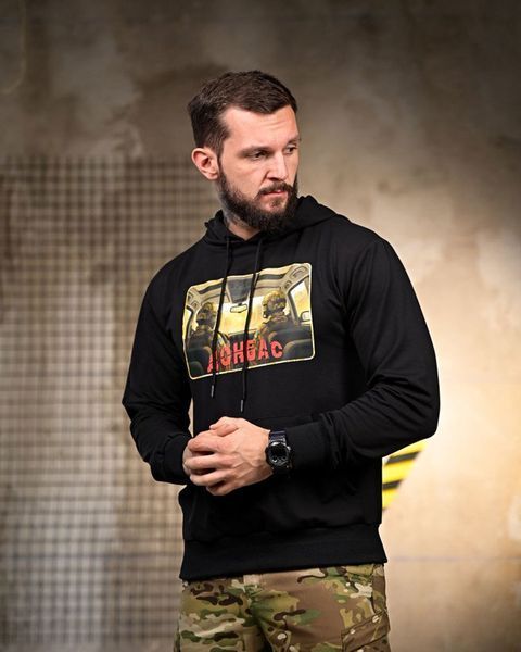 Худі двохнитка з принтом Донбас чорне розмір M buy93320frs-M фото