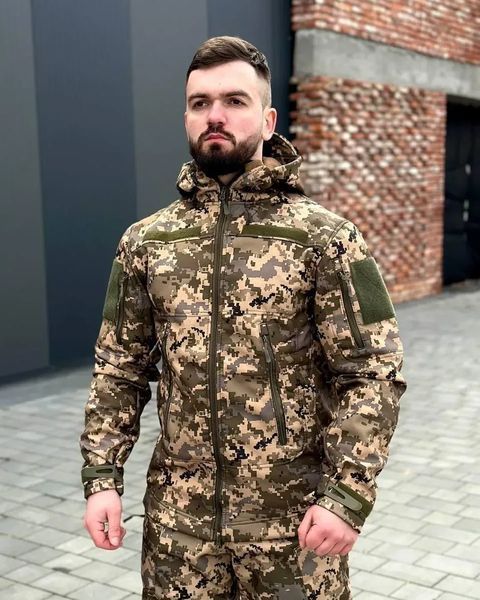 Куртка Cans SoftShell з липучками під шеврони піксель розмір S for00919frs-S фото