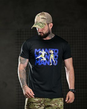 Футболка Selion Coolmax з принтом Manto чорна розмір M buy96890frs-M фото