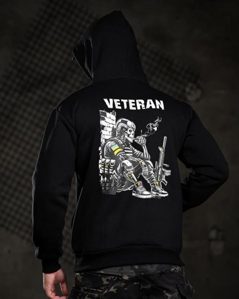 Худі Genesis на флісі з принтом Veteran чорне розмір M buy97250frs-M фото
