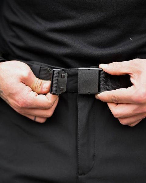 Штани-Джогери Mendos SoftShell на флісі + Ремінь чорні розмір M buy94228frs-M фото