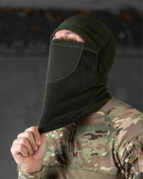 Флісова Балаклава з принтом Герб олива розмір One Size buy889085frs фото