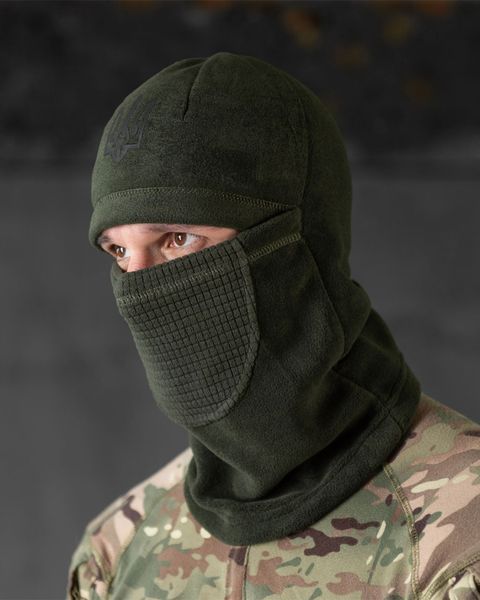 Флісова Балаклава з принтом Герб олива розмір One Size buy889085frs фото