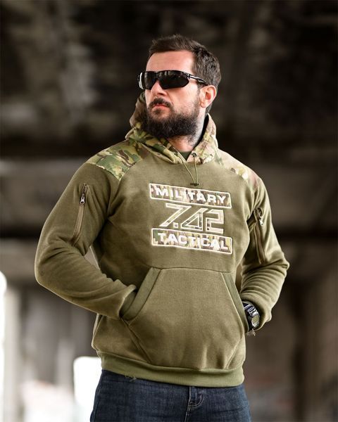 Флісове Худі з принтом 7.62 Military Tactical олива розмір M buy94658frs-M фото