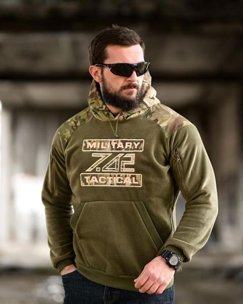 Флісове Худі з принтом 7.62 Military Tactical олива розмір M buy94658frs-M фото
