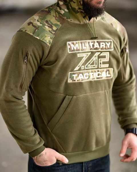 Флісове Худі з принтом 7.62 Military Tactical олива розмір M buy94658frs-M фото