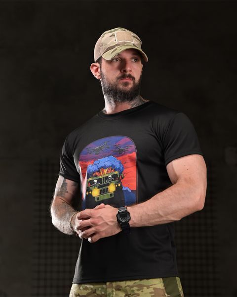 Футболка Born Of War Coolmax з принтом Highway to Hell чорна розмір S buy96906frs-S фото