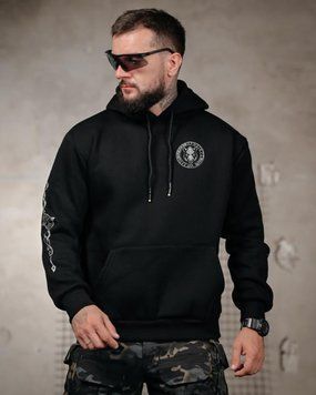 Худі Genesis на флісі з принтом Кабан чорне розмір M buy97626frs-M фото