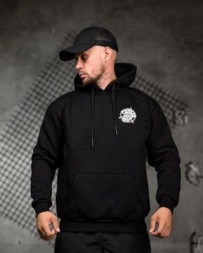 Худі Genesis на флісі з принтом Odin чорне розмір M buy97261frs-M фото