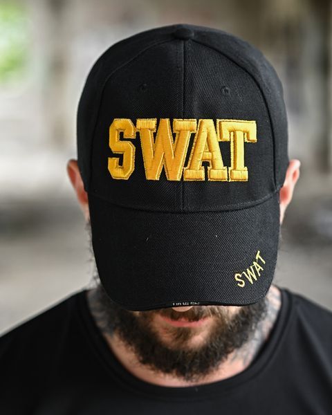 Бейсболка з вишивкою Swat чорна One Size buy96407frs фото