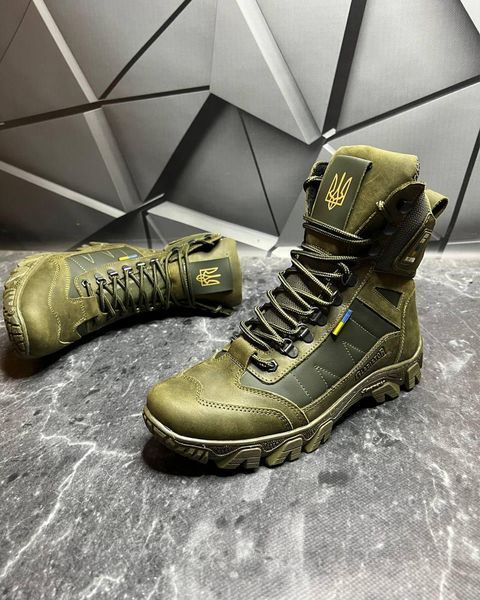 Зимові Берці Gladiator з нубуку на хутрі хакі розмір 40 БРЦ-2/3053 хакі Sh хутроfrs-40 фото