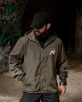 Вітровка з принтом Born of War олива розмір S buy97066frs-S фото