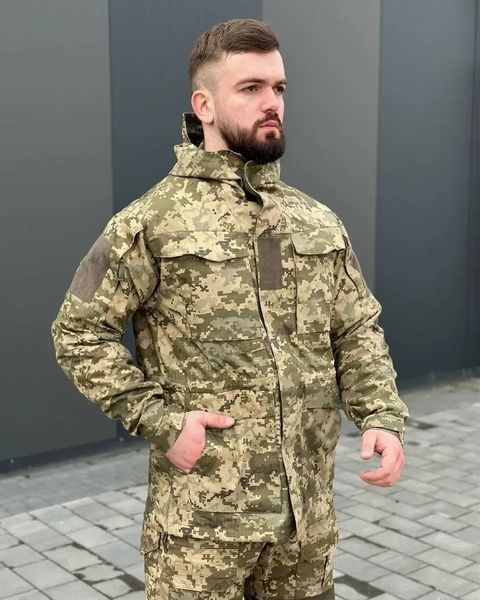 Куртка М-65 ріп-стоп з капюшоном та липучками для шевронів піксель розмір M for00581frs-M фото