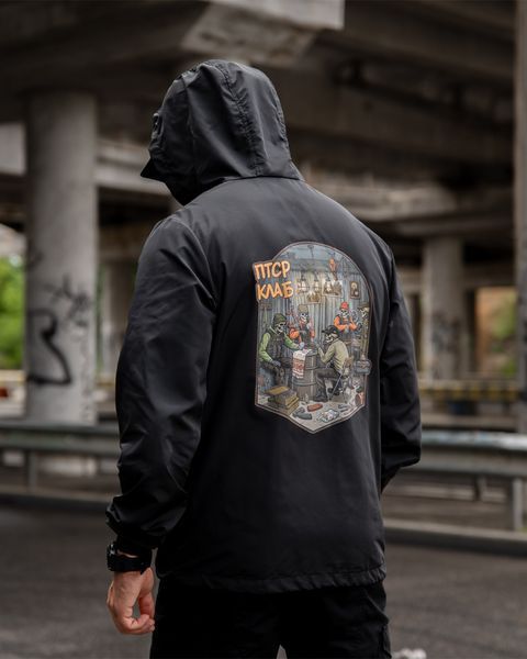 Вітровка Born of War з принтом ПТСР Клаб чорна розмір S buy97051frs-S фото