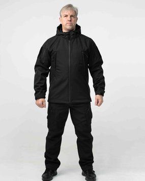 Костюм Поліція R-Military SoftShell Куртка + Штани чорний розмір S тмс02596frs-S фото