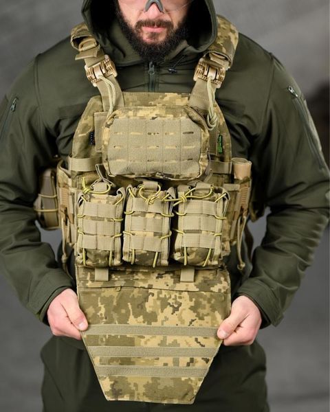 Плитоноска 7.62 Tactical Cordura з підсумками та системою швидкого скиду піксель buy94629frs фото