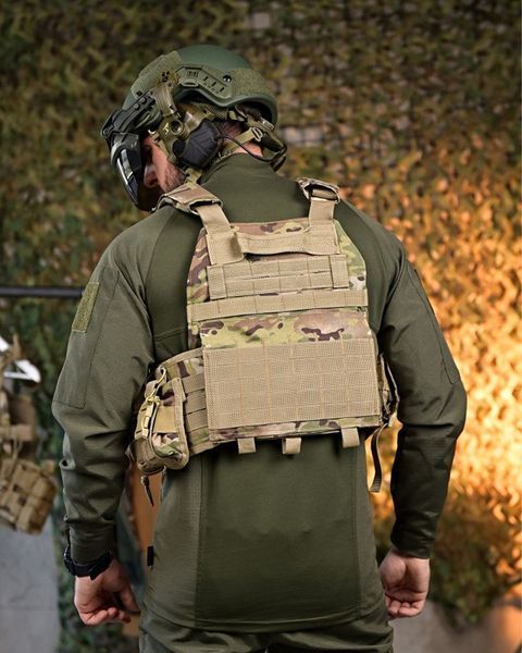 Плитоноска Cordura з підсумками та системою швидкого скидання мультикам buy93065frs фото