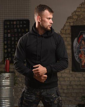 Худі Maklin з принтом Далі Бога Немає чорне розмір M buy88471frs-M фото