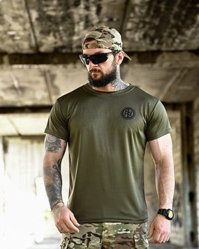 Футболка Born Of War з принтом Viking олива розмір S buy96443frs-S фото