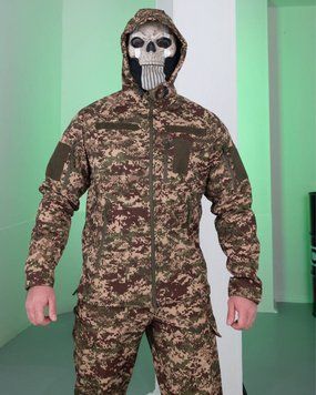 Куртка Softshell на флісі з липучками під шеврони хижак розмір 2XS mil20035frs-2XS фото