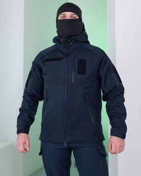 Куртка Softshell на флісі з липучками під шеврони темно-синя розмір 2XS mil20031frs-2XS фото