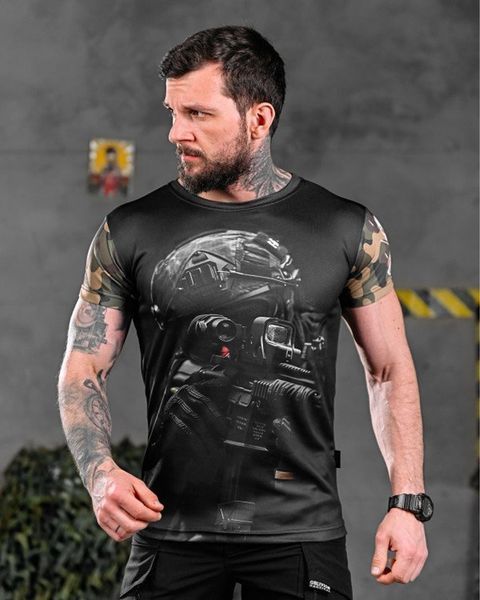 Футболка Oblivion Tactical Collmax з принтом чорна розмір S buy92535frs-S фото
