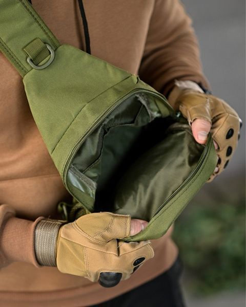 Нагрудна Сумка Jeroma Cordura 1000D олива розмір 53 х 22 х 18 см buy91410frs фото