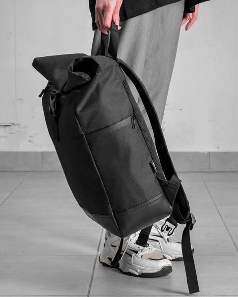 Жіночий Рюкзак Rolltop 30л Without з принтом Crown чорний 42х 26 см wb8055103frs фото