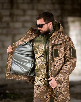 Куртка Restart SoftShell на Omni-Heat з липучками під шеврони піксель розмір S buy94565frs-S фото