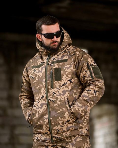 Куртка Restart SoftShell на Omni-Heat з липучками під шеврони піксель розмір S buy94565frs-S фото