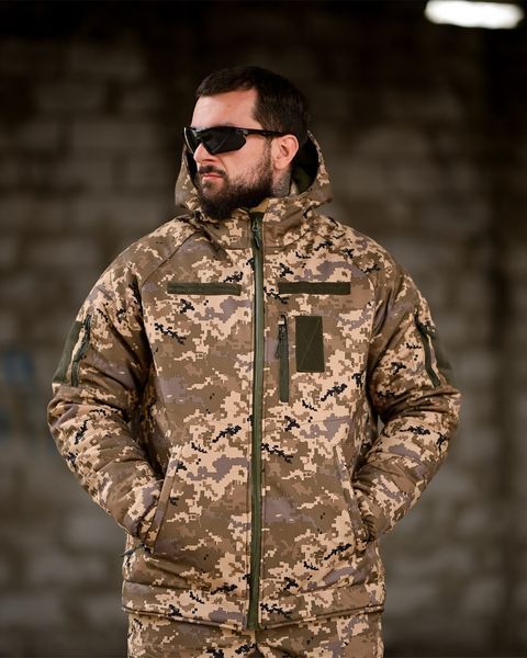 Куртка Restart SoftShell на Omni-Heat з липучками під шеврони піксель розмір S buy94565frs-S фото
