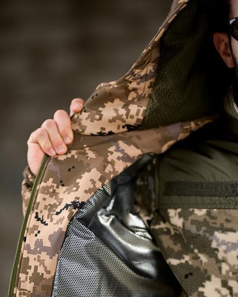 Куртка Restart SoftShell на Omni-Heat з липучками під шеврони піксель розмір S buy94565frs-S фото
