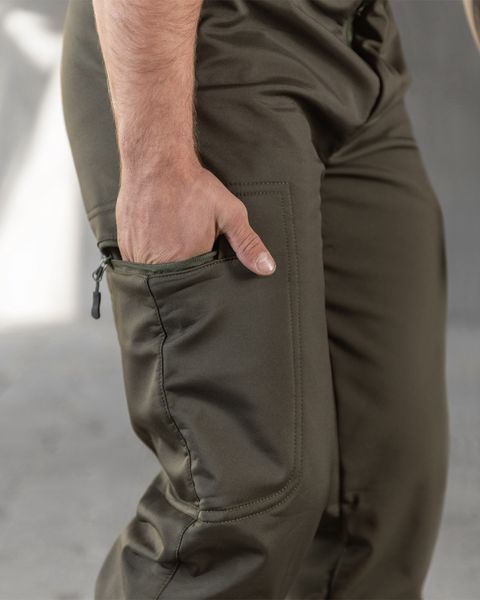 Штани SoftShell з гумкою в поясі олива розмір S buy50824frs-S фото